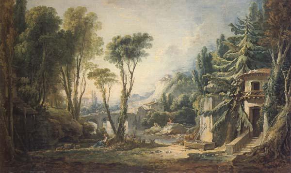 Francois Boucher Desian fro a Stage Set oil painting picture